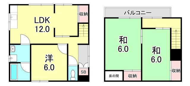口ノ川23-4戸建の間取り