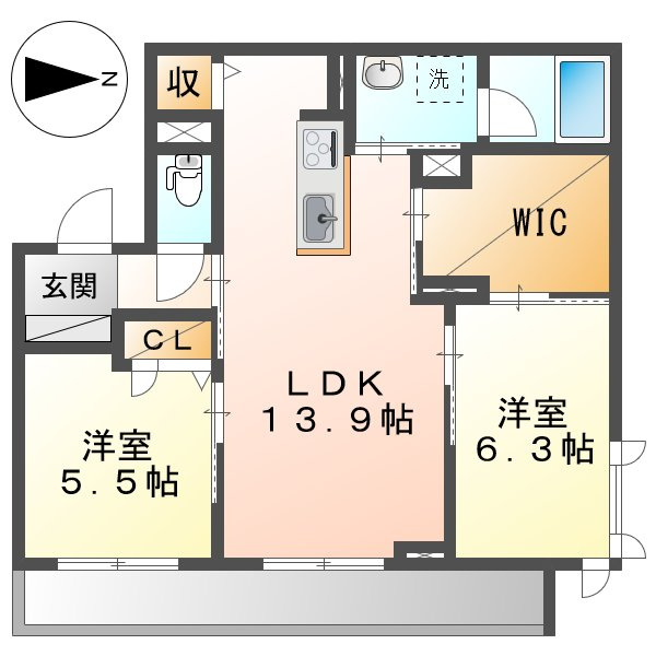HIRA　TERRACEの間取り