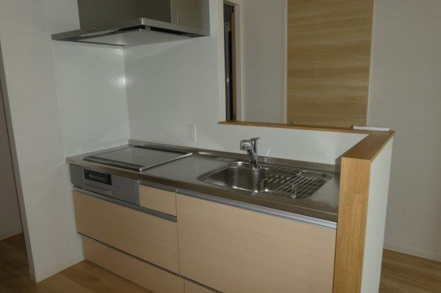 HIRA　TERRACEのキッチン|３口IHコンロ付システムキッチン