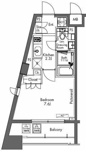 プラウドフラット三軒茶屋の間取り