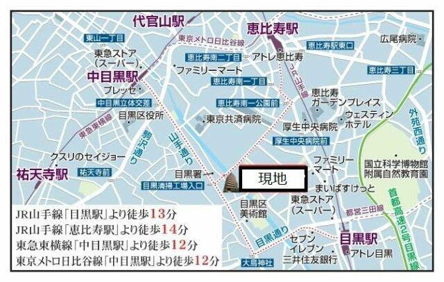 プライムアーバン目黒リバーフロントの地図