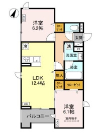 【間取り】 | ラ・グリシーヌ・レーブ（D-room）