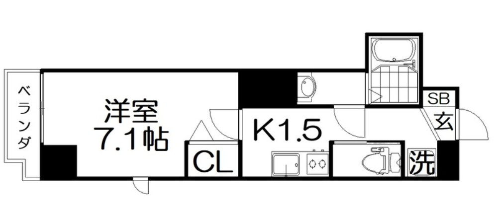 リデア南堀江の間取り