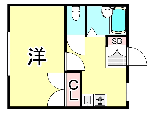 石町ハイツの間取り