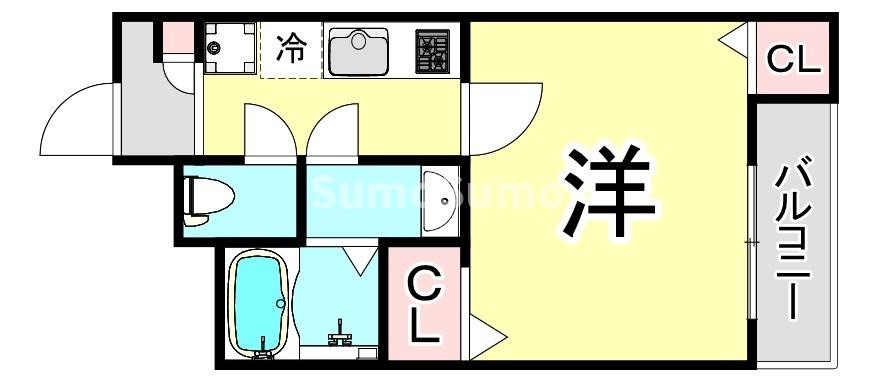 レオパレス神祇官町LA1の間取り