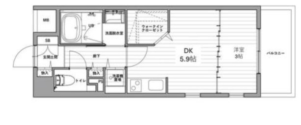 レジディアウツボホンマチの間取り