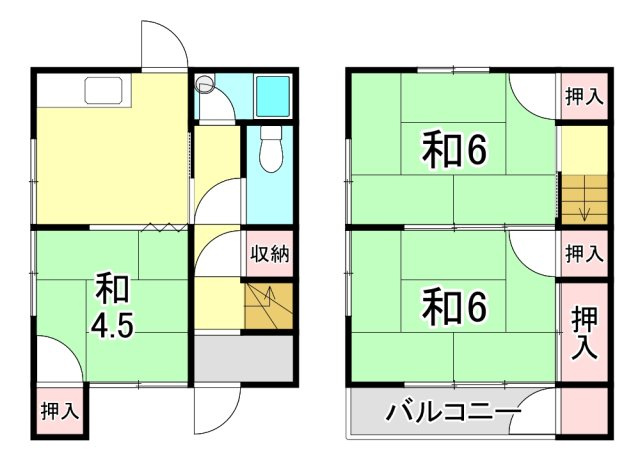 上葭原アパートの間取り