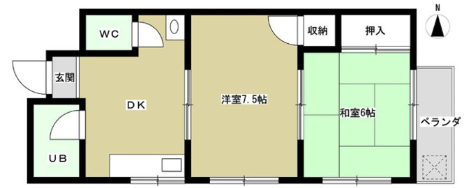 下沢マンションの間取り