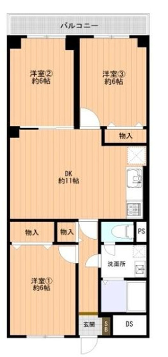 南白川台ハイツの間取り