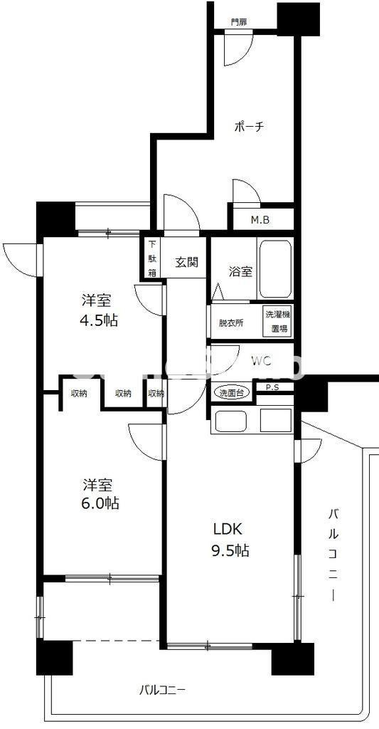 武庫川フレックスの間取り
