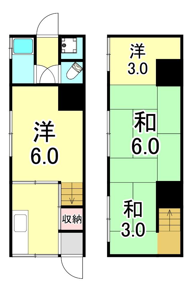 高取山町アパート③の間取り