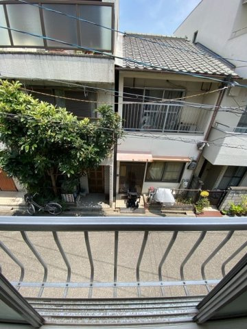 村上ハイツのバルコニー