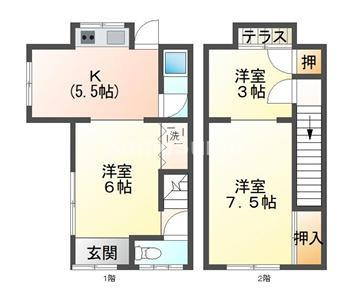 池ノ内テラスハウスの間取り