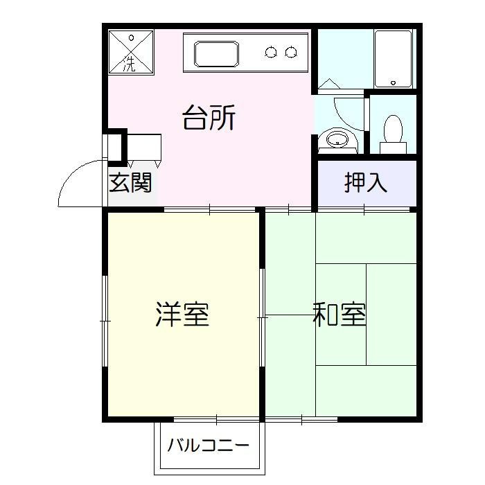 渕上ハイツの間取り
