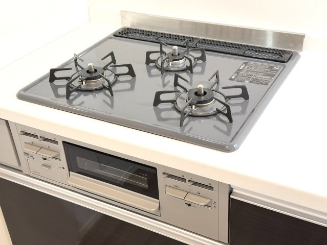 ガナールⅡのキッチン|料理が焦げ付き始めたら自動で消火する安心安全のガスコンロ