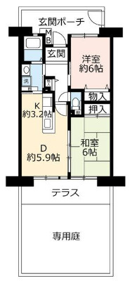 ＵＲグリーンヒルズ仁川の間取り