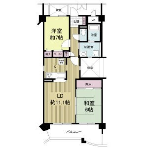 KDXレジデンス夙川ヒルズ　3番館の間取り