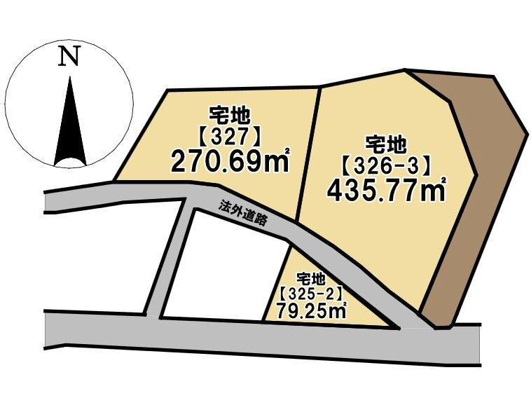 糟屋郡篠栗町大字高田　土地の土地図|※現況と異なる場合には、現況を優先いたします。