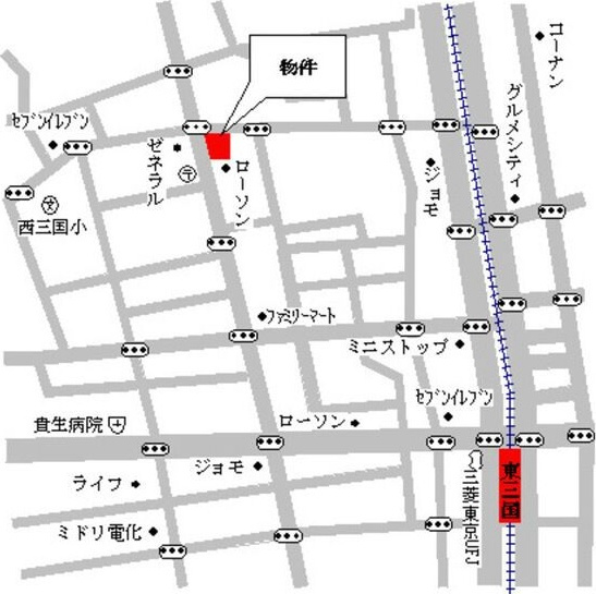 エル・セレーノ東三国の地図