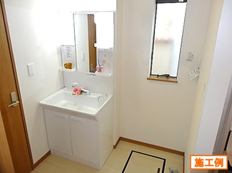【独立洗面台】 | 横浜市戸塚区汲沢町　新築戸建　全2棟/今回販売2棟（1号棟） | 同施工会社施工例