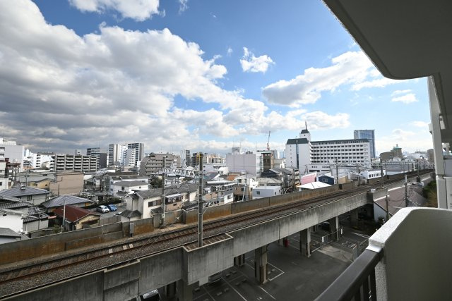 シャルム野中南公園の展望|バルコニーからの眺望です。