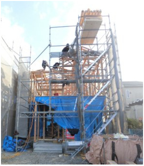 佐賀市本庄町大字末次２期1号棟の外観|建築中