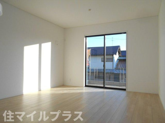 【居間・リビング】 | 郡山市日和田町日向新築一戸建て3棟 | おしゃれな居間です