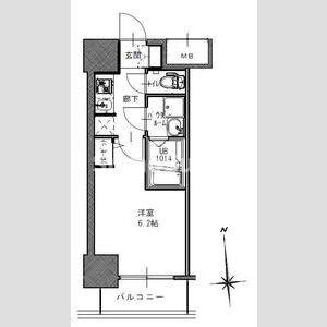 S-RESIDENCE南堀江の間取り