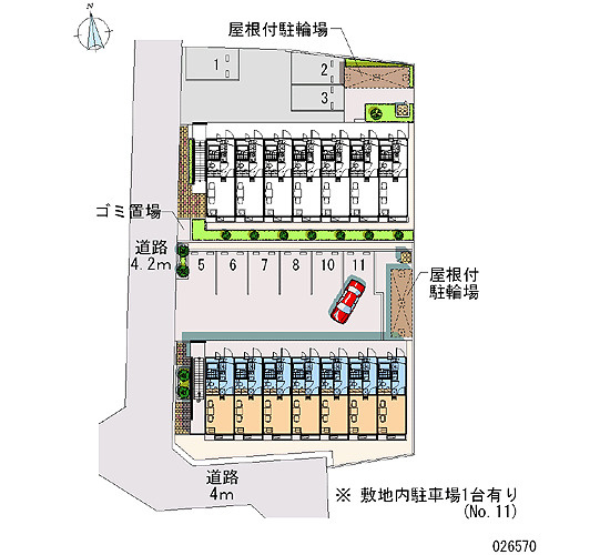 【区画図】 | レオパレスシュッドカルチェⅡ | 画像4