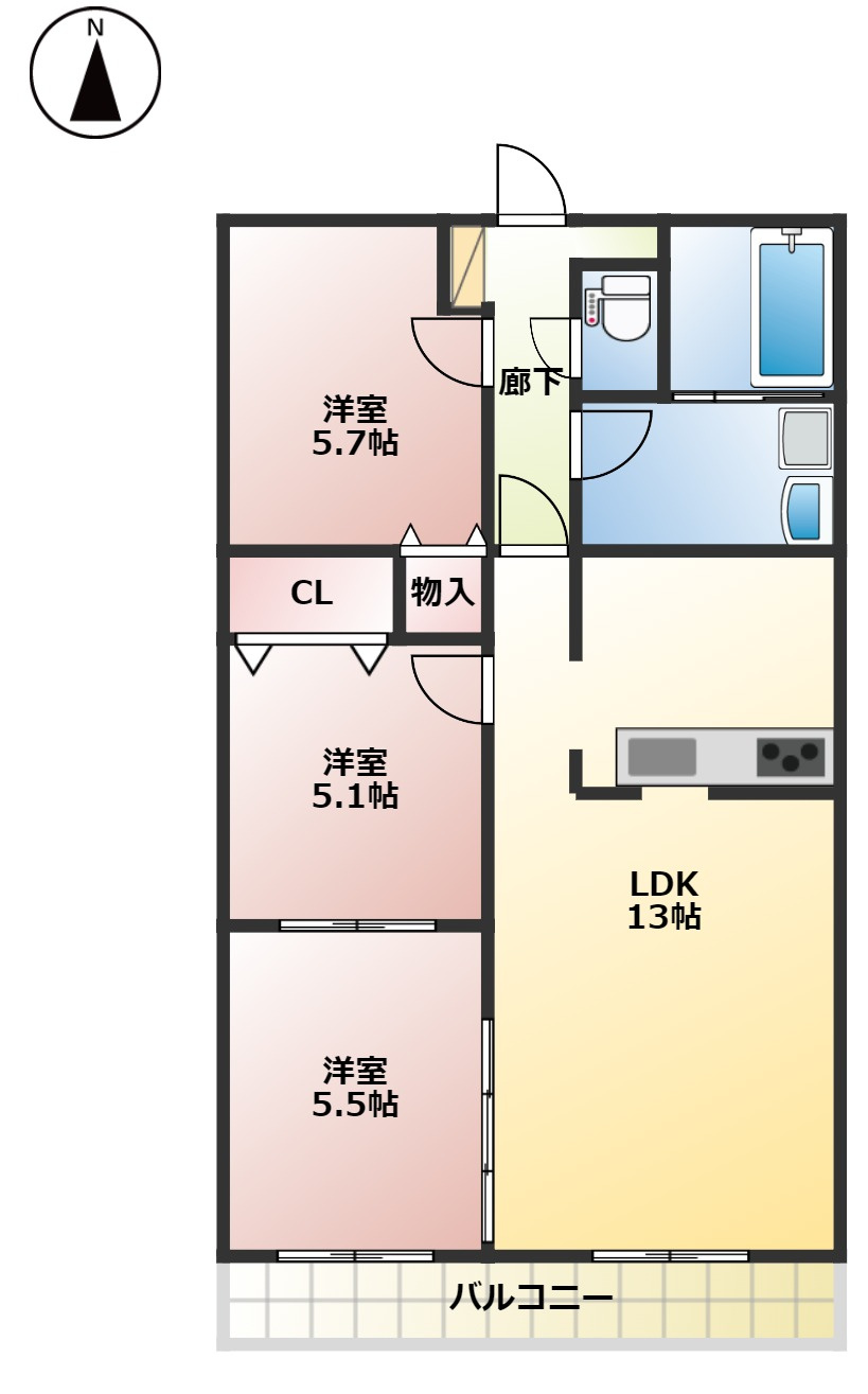 Royalgarden学園通りⅡの間取り