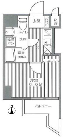 レジュールアッシュ谷町の間取り
