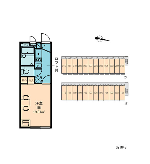 【区画図】 | レオパレスコートアベⅢ | 画像3