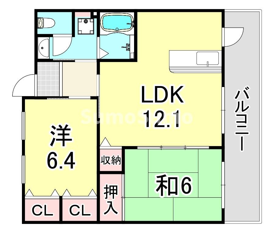 UR浜甲子園さくら街　6号棟の間取り