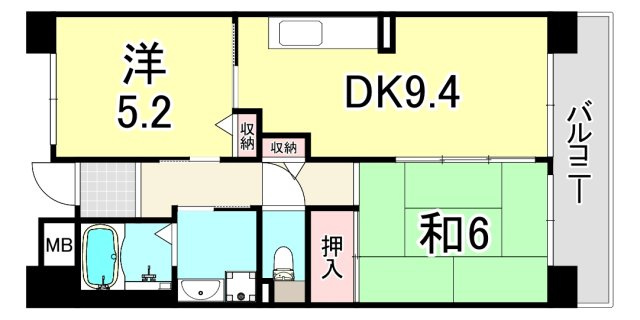 URパークタウン西武庫　17号棟の間取り