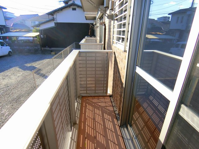 エントラールBのバルコニー|陽当たり良好なバルコニーです