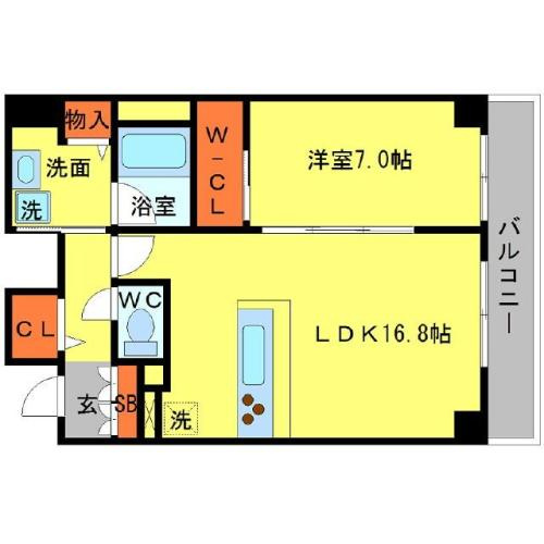 BRAVI南堀江の間取り