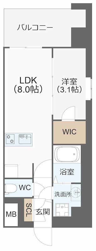 ArtizA王子公園D.C.の間取り