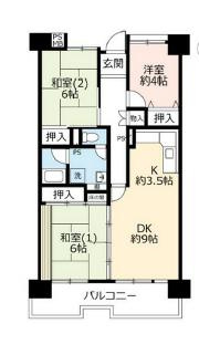 UR武庫川 29号棟の間取り