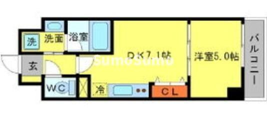 BRAVI南堀江の間取り