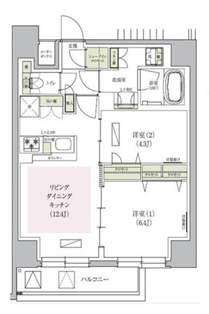 アーバネックス天満橋Southの間取り