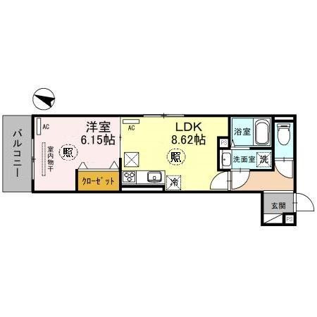 D-room旗塚通の間取り