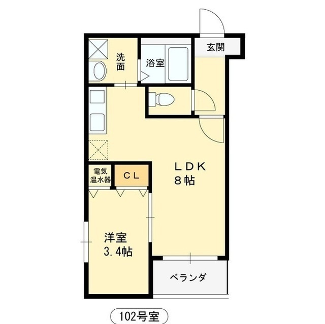 大阪市西成区千本中２丁目のアパートの間取り