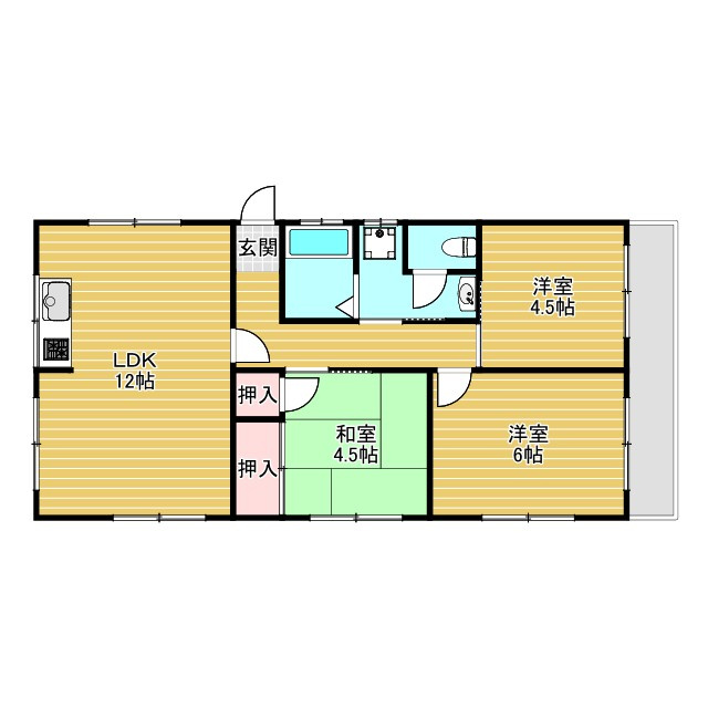 村崎マンションの間取り