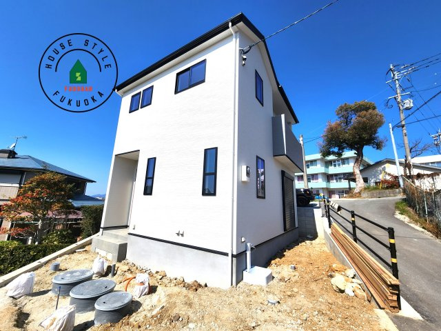 糟屋郡須恵町新原第7-1棟(1号棟）の外観|デザイン性のある外観です。