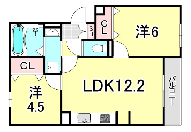 La maison青木町Ⅰの間取り
