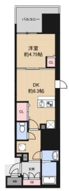 Luxe難波南の間取り