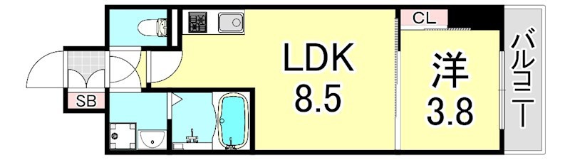 LIVIAZ KOBE LaMerの間取り