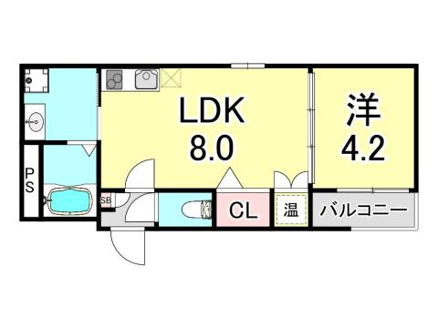 ＭＡＸＩＶ　ＣＩＴＹ神戸鷹取　ＤＵＥの間取り