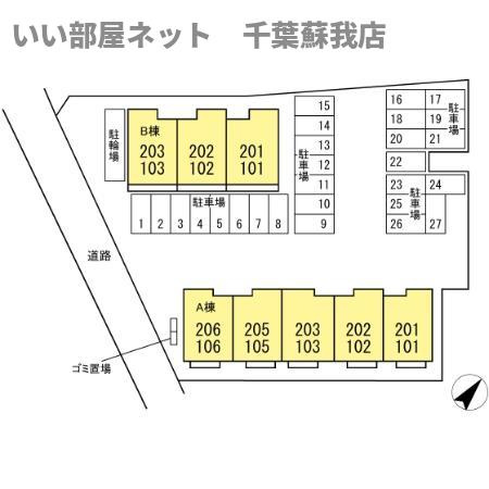 フォレストウッド　A棟の区画図