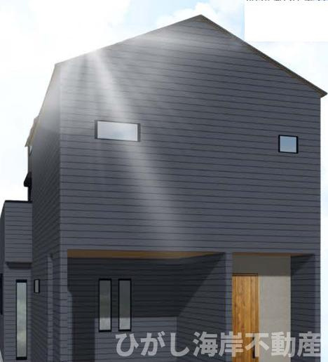 茅ヶ崎市菱沼１丁目　新築戸建の外観パース|イメージパスですので実際のものと多少異なります
